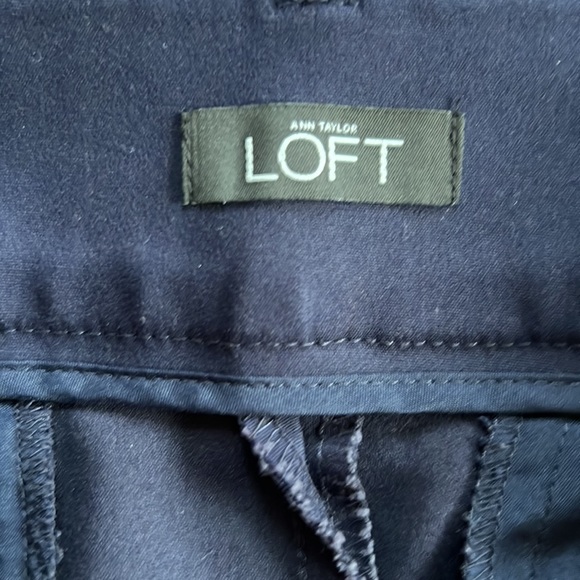 Ann Taylor Loft women size 4 Marisa skinny stretch dress pants navy blue - Picture 2 of 6